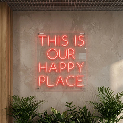 This Is Our Happy Place LED Neon Sign Wall Neon Sign - 01 Original Product Image
