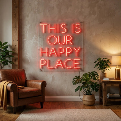 This Is Our Happy Place LED Neon Sign Wall Neon Sign - 03 Real Lifestyle Scene