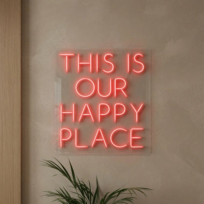 This Is Our Happy Place LED Neon Sign Wall Neon Sign - 04 Size Image