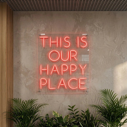 This Is Our Happy Place LED Neon Sign Wall Neon Sign - Shineneon