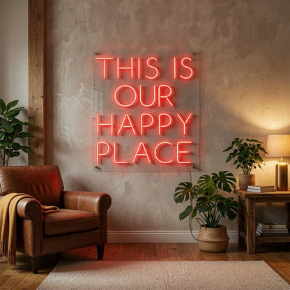 This Is Our Happy Place LED Neon Sign Wall Neon Sign - Shineneon