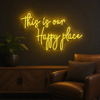 This Is Our Happy Place Man Cave LED Neon Sign - Shineneon