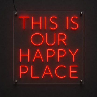 This Is Our Happy Place Room Decor LED Neon Sign main product image