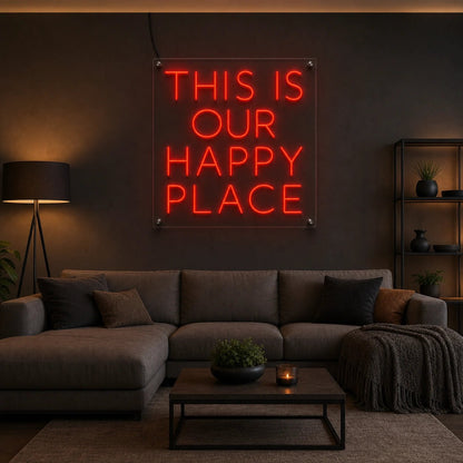 This Is Our Happy Place Room Decor LED Neon Sign - Shineneon