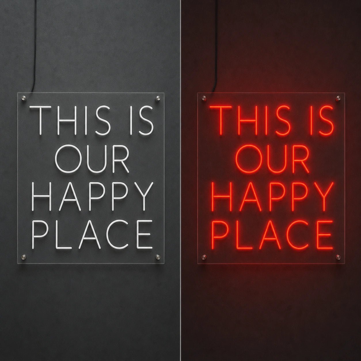 This Is Our Happy Place Room Decor LED Neon Sign - Shineneon