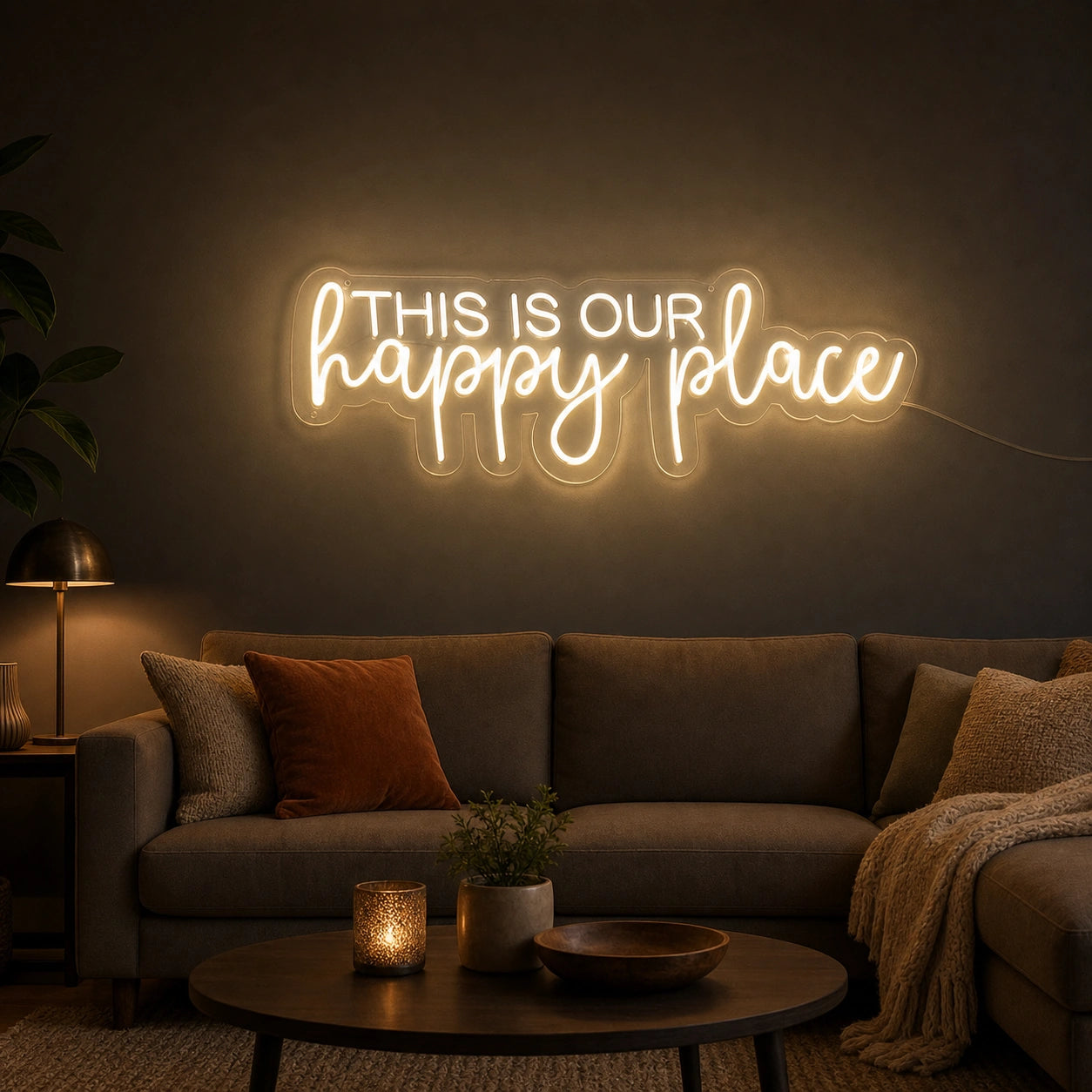This Is Our Happy Place Wall Art LED Neon Sign high-converting product image