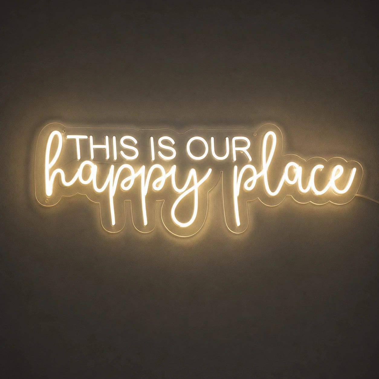 This Is Our Happy Place Wall Art LED Neon Sign main product image