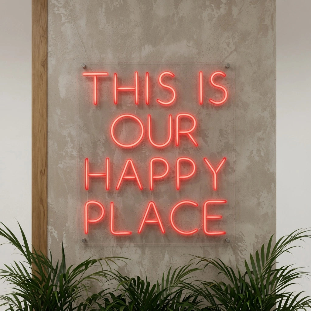 This Is Our Happy Place Wall Decor LED Neon Sign - 01 Original Product Image