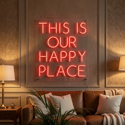 This Is Our Happy Place Wall Decor LED Neon Sign - 02 High-Converting Product Image