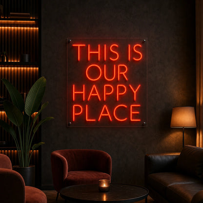 This Is Our Happy Place Wall Decor LED Neon Sign Garage Man Cave Neon Sign high-converting product image