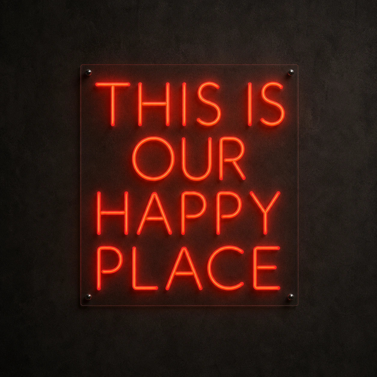 This Is Our Happy Place Wall Decor LED Neon Sign Garage Man Cave Neon Sign main product image