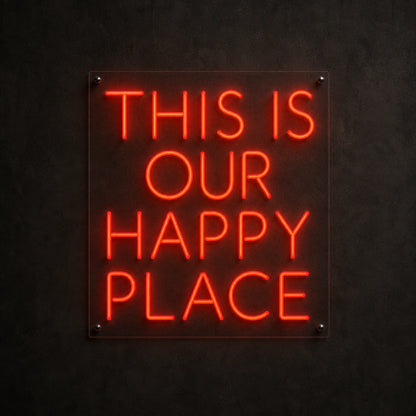 This Is Our Happy Place Wall Decor LED Neon Sign Garage Man Cave Neon Sign main product image
