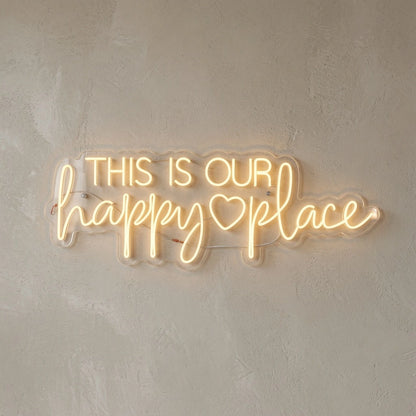 This Is Our Happy Place Wall Decor LED Neon Sign Wall Neon Sign - 01 Original Product Image