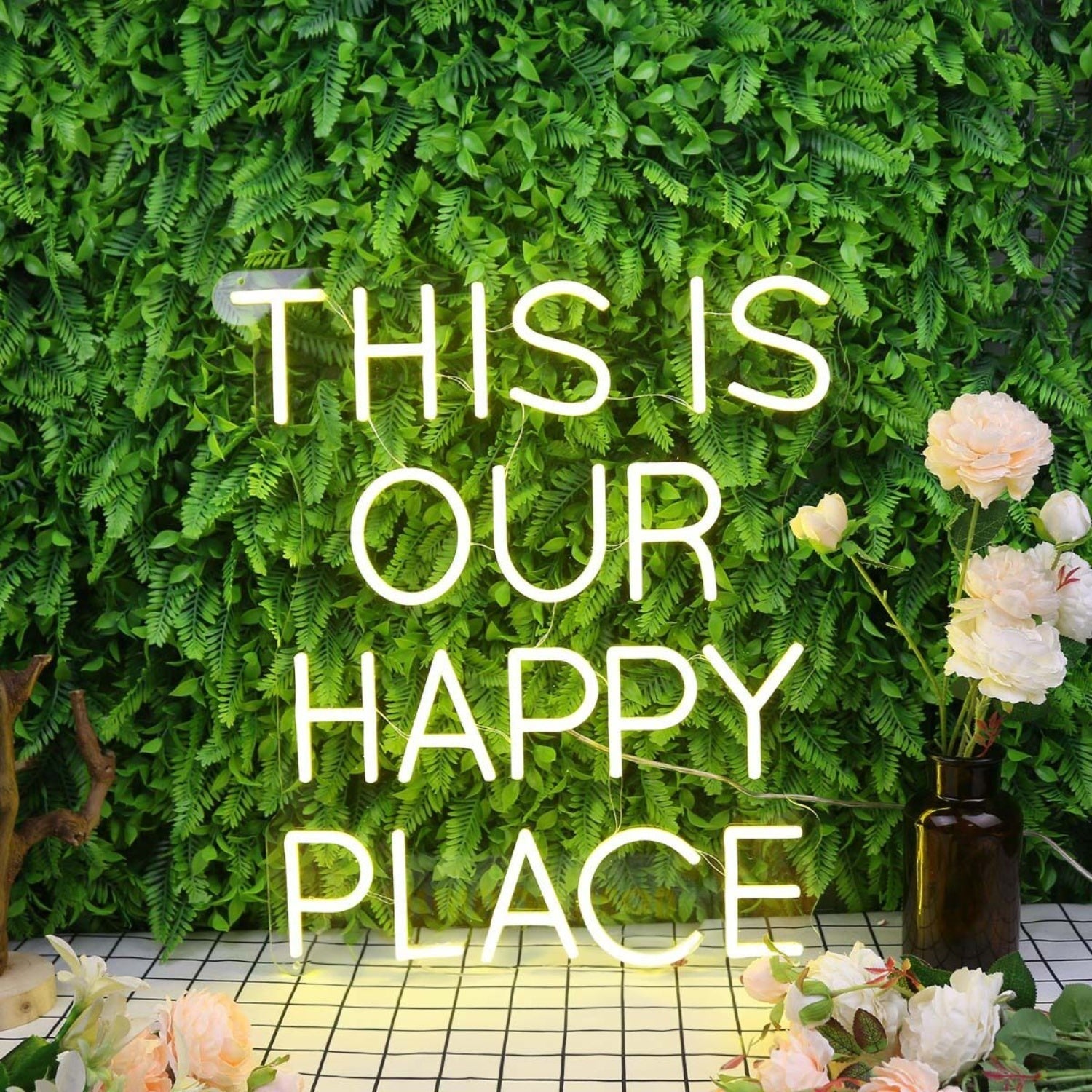 This Is Our Happy Place Yellow Led Neon Sign - Shineneon