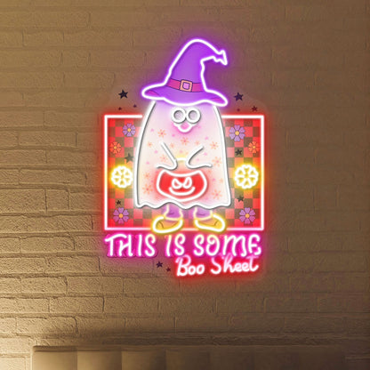 This Is Some Boo Sheet Ghost Halloween Acrylic Led Neon Sign | Shineneon
