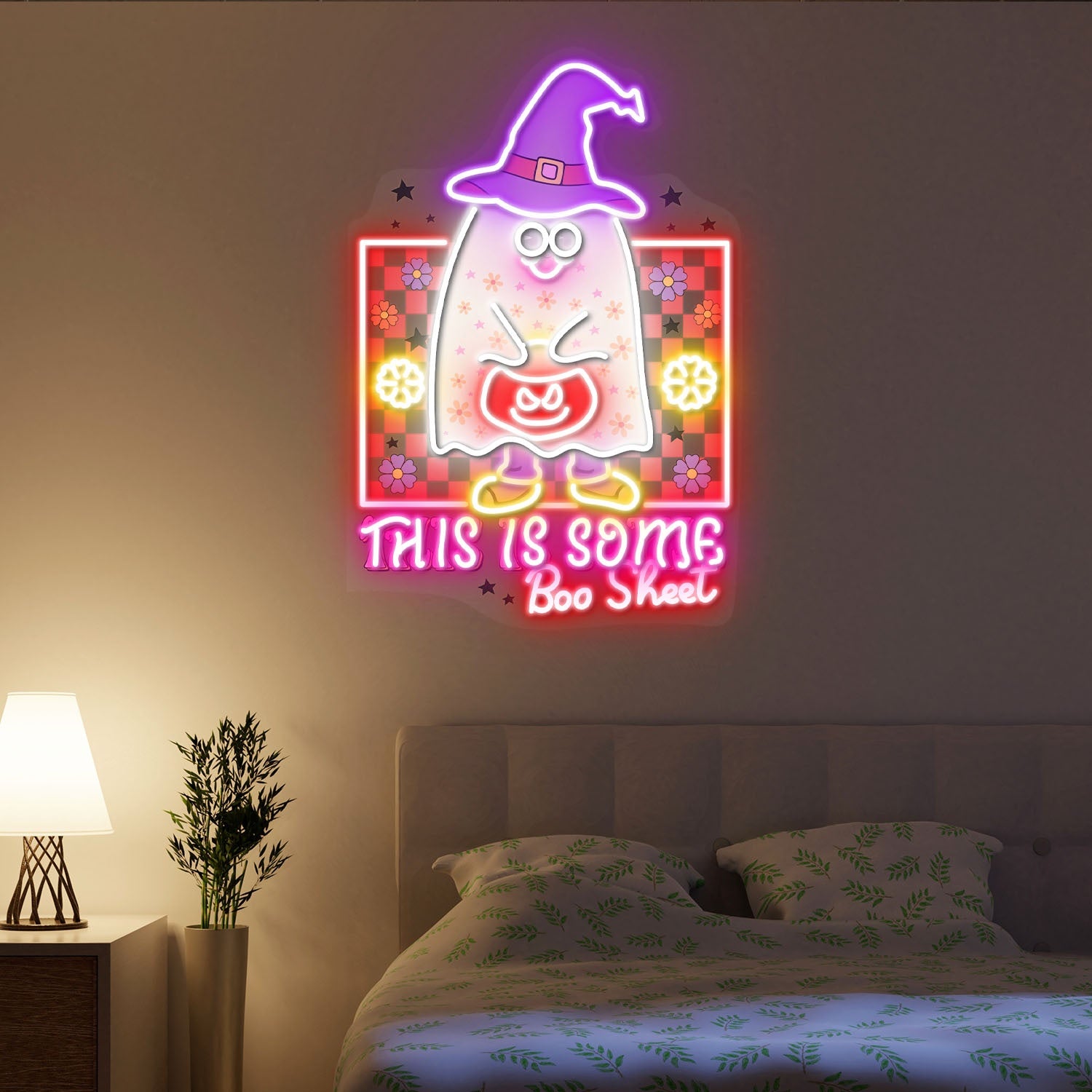 This Is Some Boo Sheet Ghost Halloween Acrylic Led Neon Sign | Shineneon