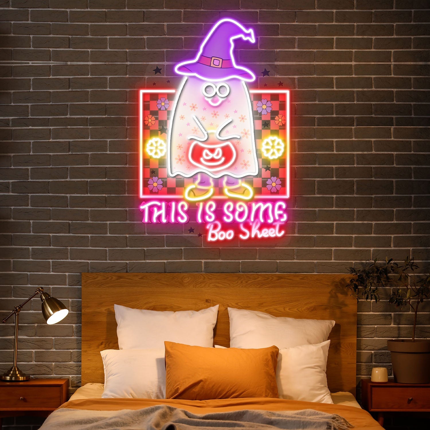 This Is Some Boo Sheet Ghost Halloween Acrylic Led Neon Sign | Shineneon