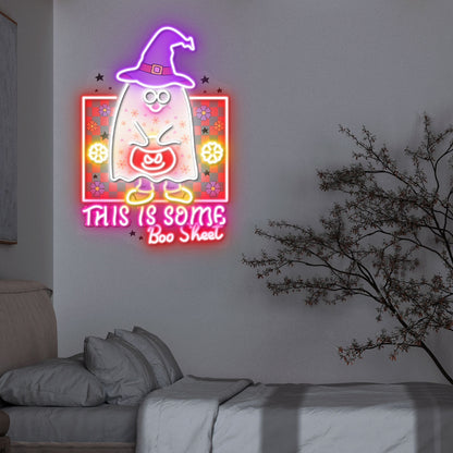This Is Some Boo Sheet Ghost Halloween Acrylic Led Neon Sign | Shineneon