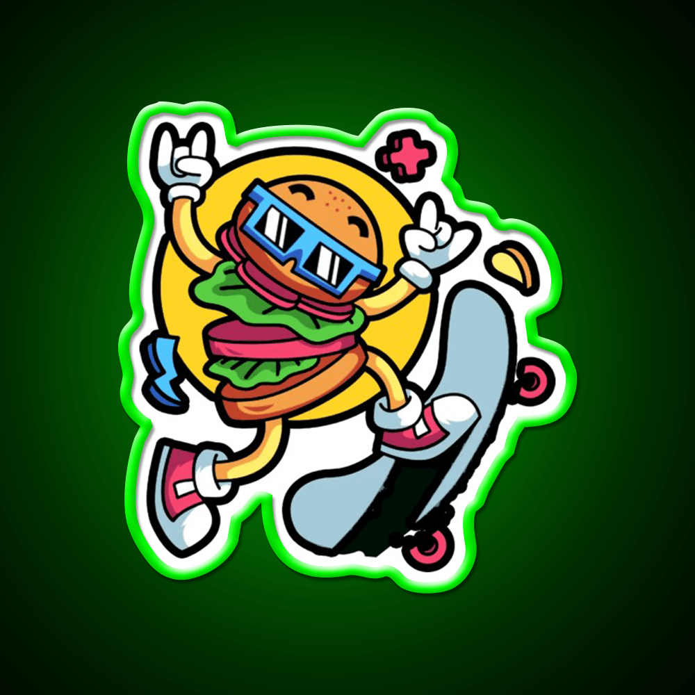 This Is Some Fast Food Skating Fast Food Led Neon Sign For Burger Place Rgb Color - Shineneon