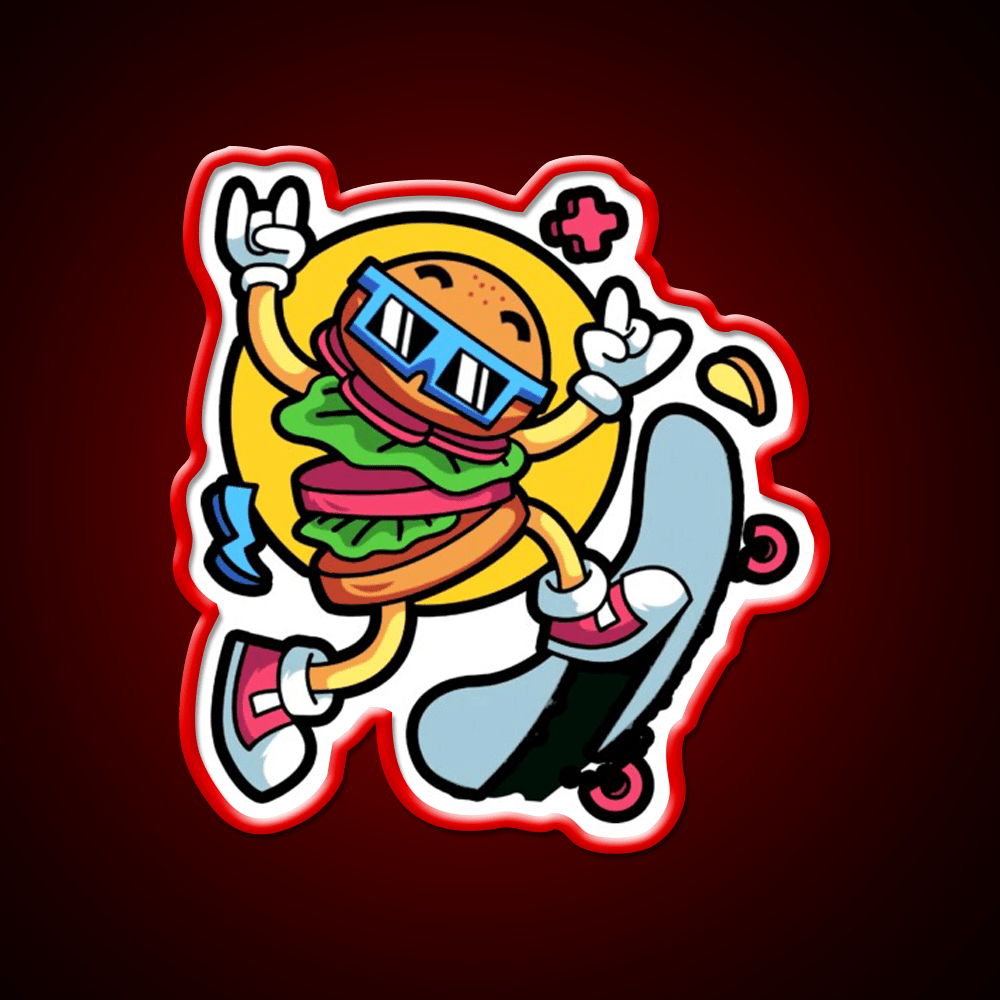 This Is Some Fast Food Skating Fast Food Led Neon Sign For Burger Place Rgb Color - Shineneon