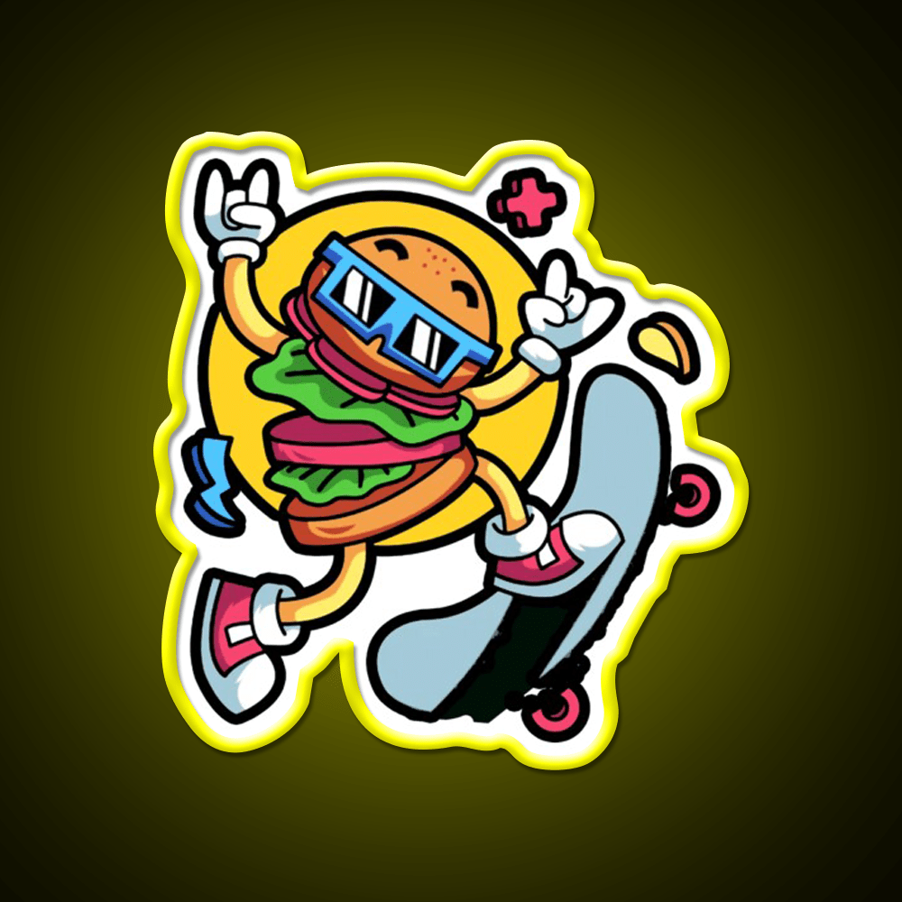 This Is Some Fast Food Skating Fast Food Led Neon Sign For Burger Place Rgb Color - Shineneon