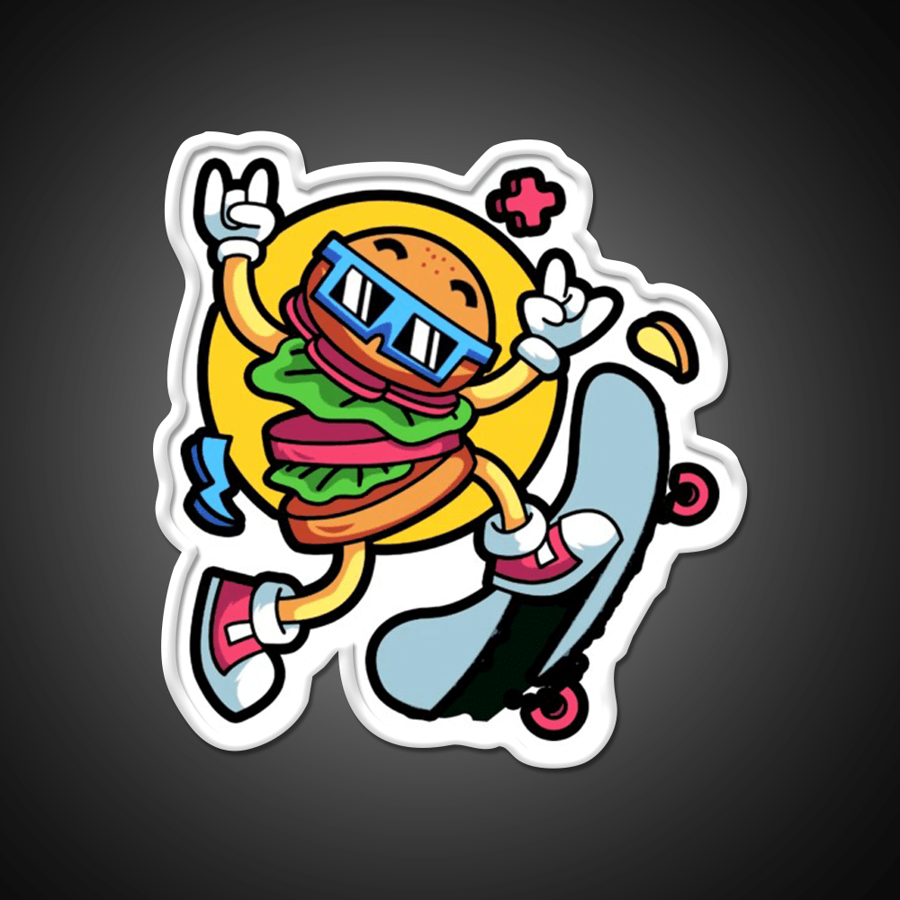 This Is Some Fast Food Skating Fast Food Led Neon Sign For Burger Place Rgb Color - Shineneon