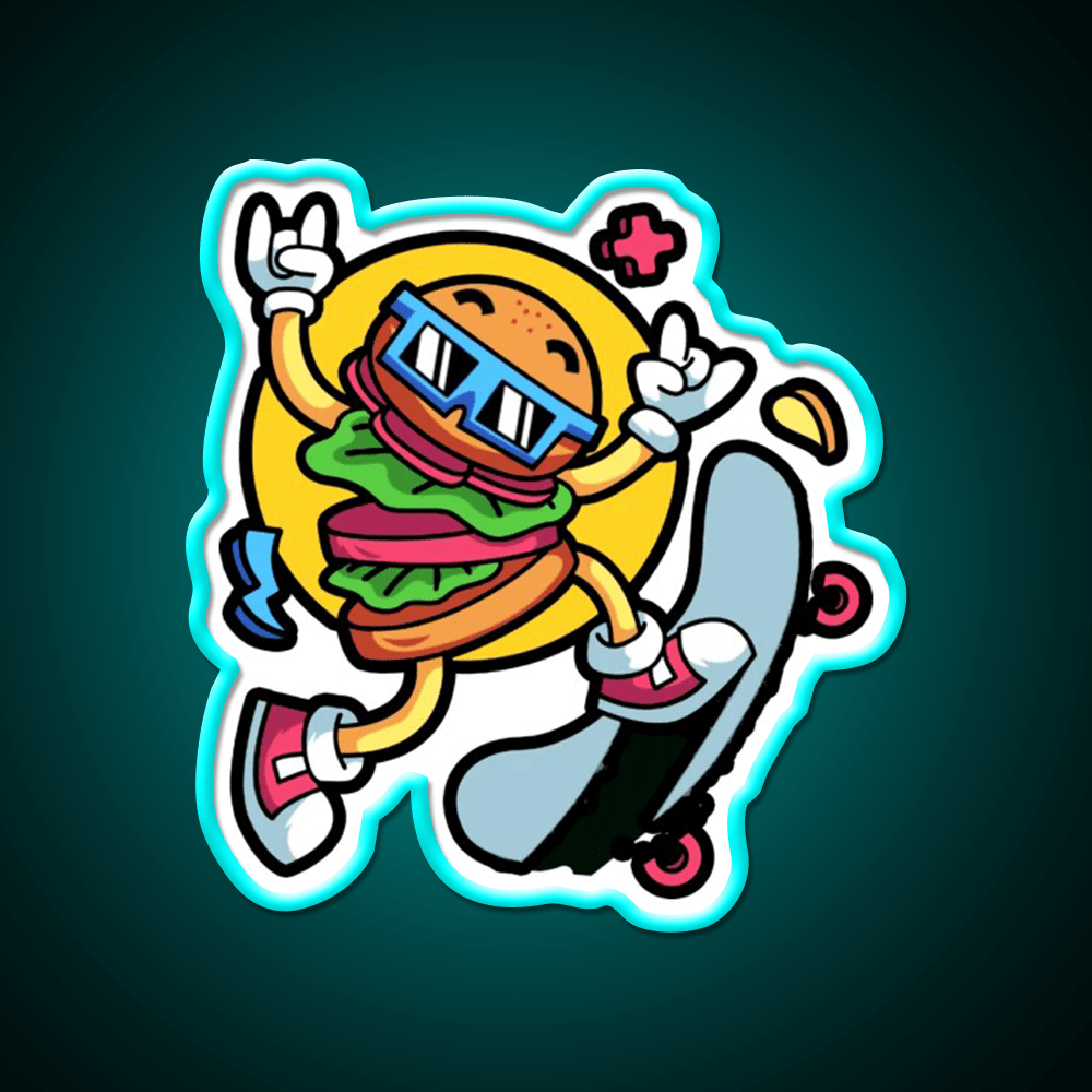 This Is Some Fast Food Skating Fast Food Led Neon Sign For Burger Place Rgb Color - Shineneon