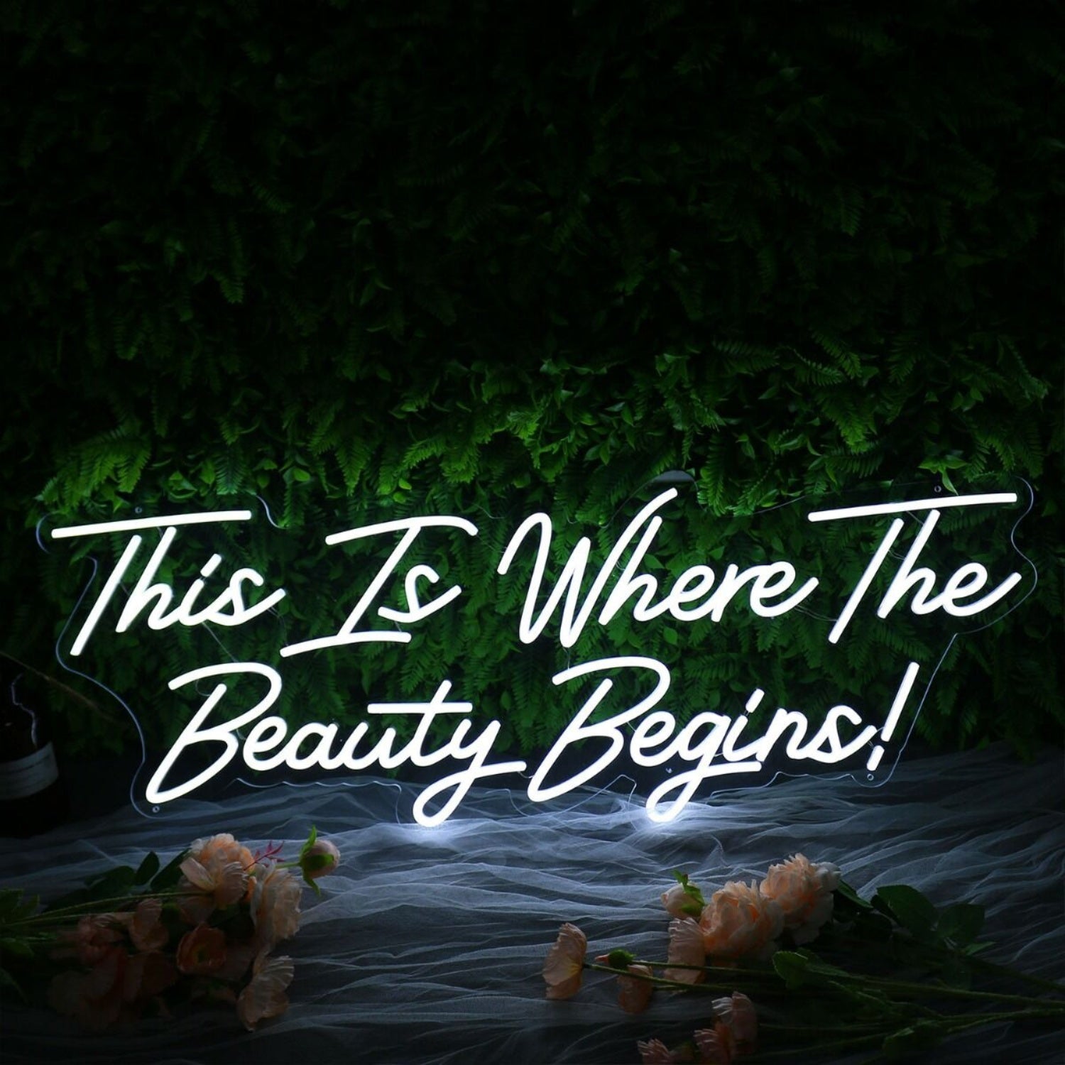 This Is Where The Beauty Begins Led Neon Sign - Shineneon