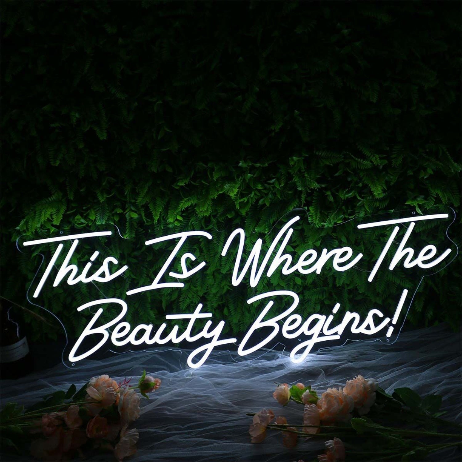 This Is Where The Beauty Begins Led Neon Sign - Shineneon