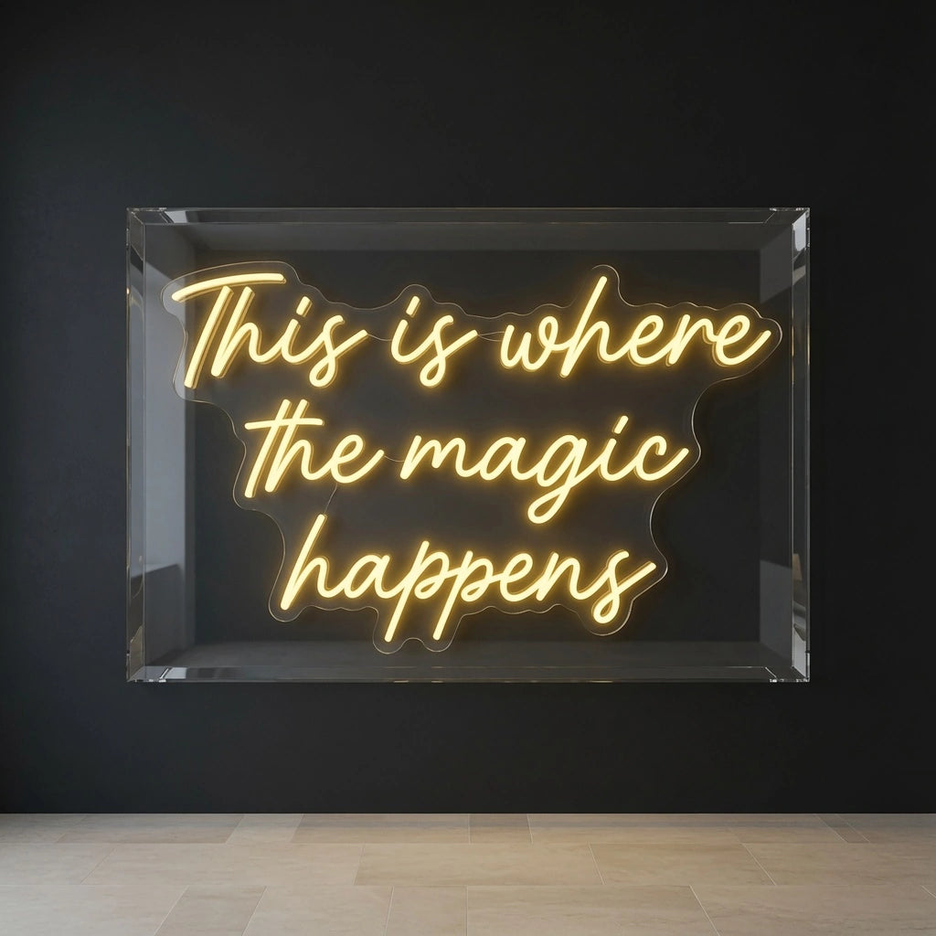 This Is Where The Magic Happens Business Wall Decor LED Neon Sign - 01 Original Product Image