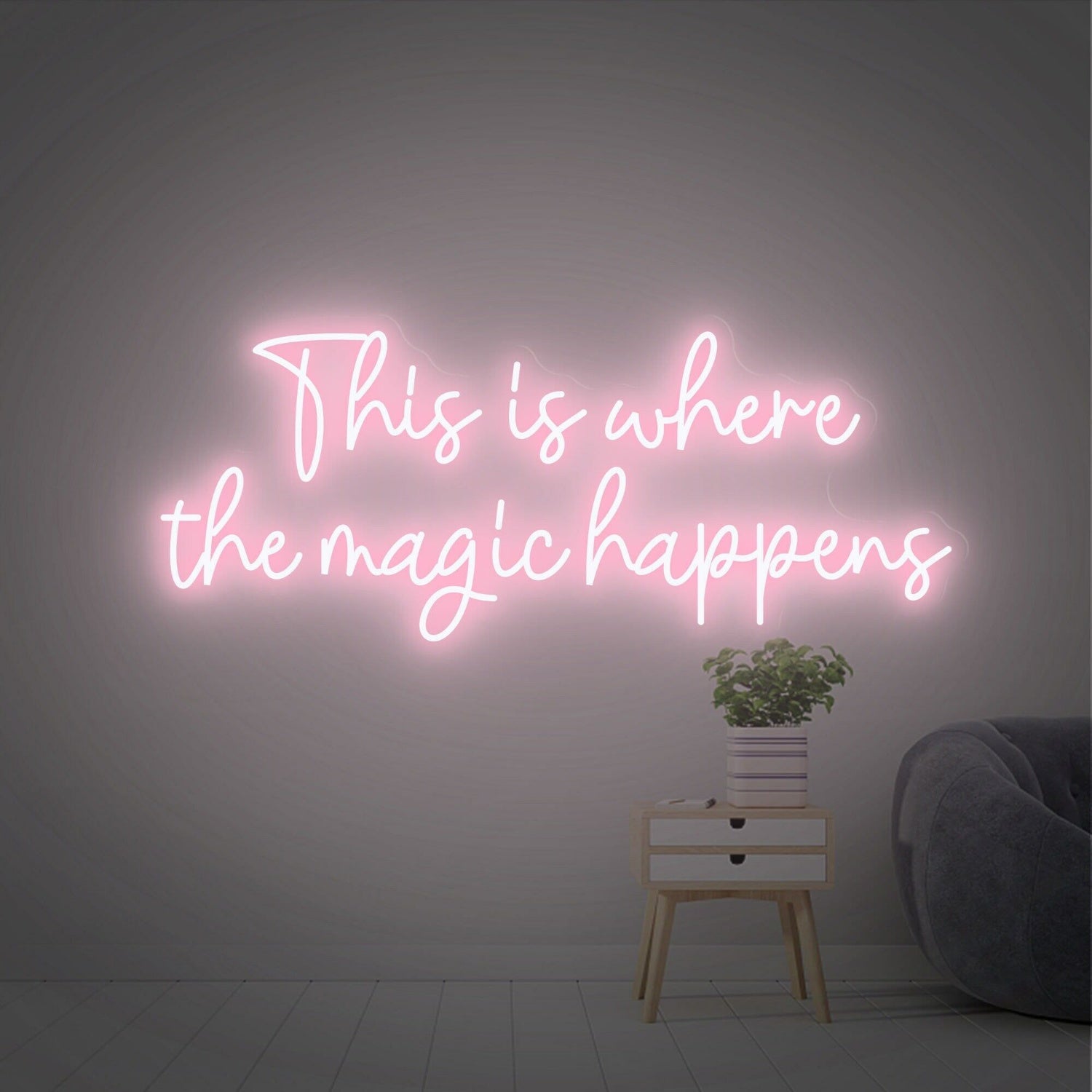 This Is Where The Magic Happens Colorful Led Neon Sign - Shineneon