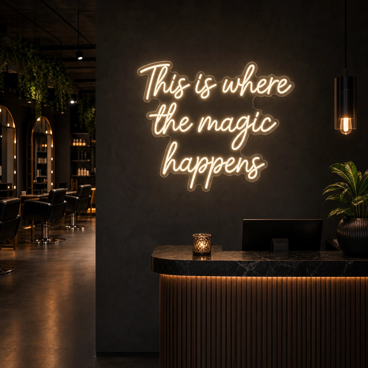 This Is Where The Magic Happens LED Neon Sign Garage Man Cave Neon Sign high-converting product image