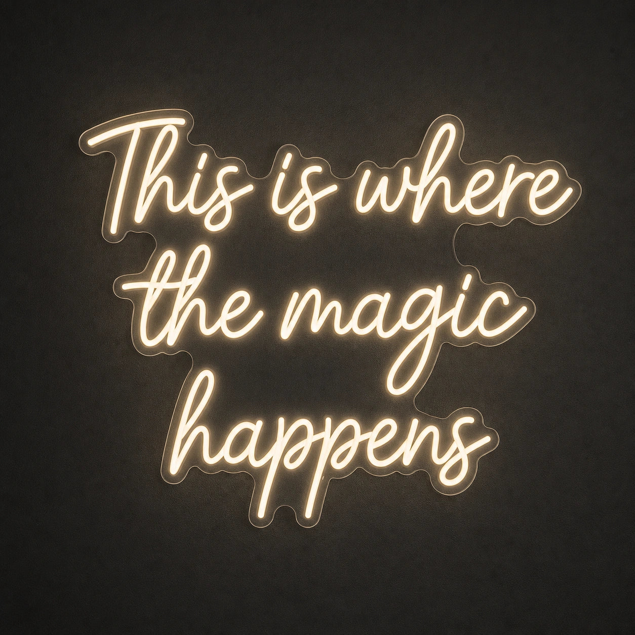 This Is Where The Magic Happens LED Neon Sign Garage Man Cave Neon Sign main product image