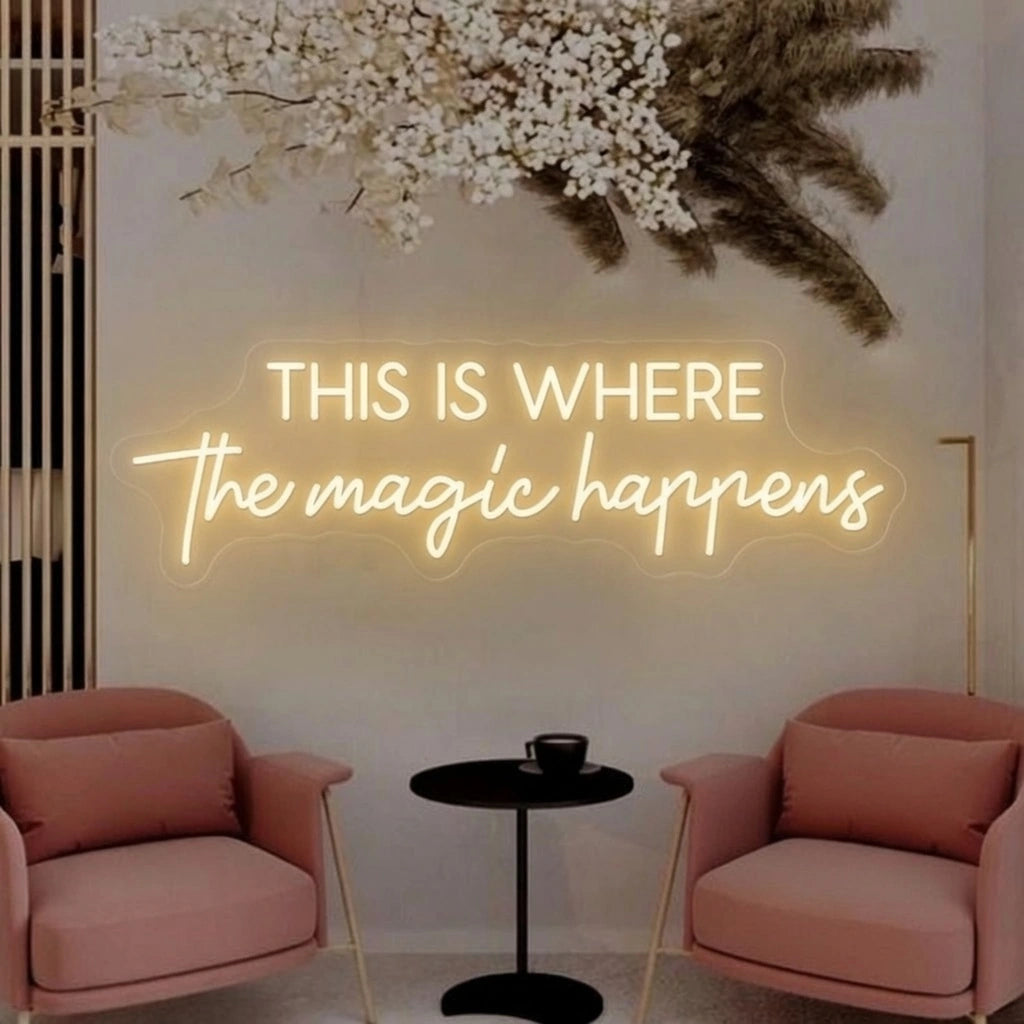 This Is Where The Magic Happens LED Neon Sign Home Decor - 01 Original Product Image