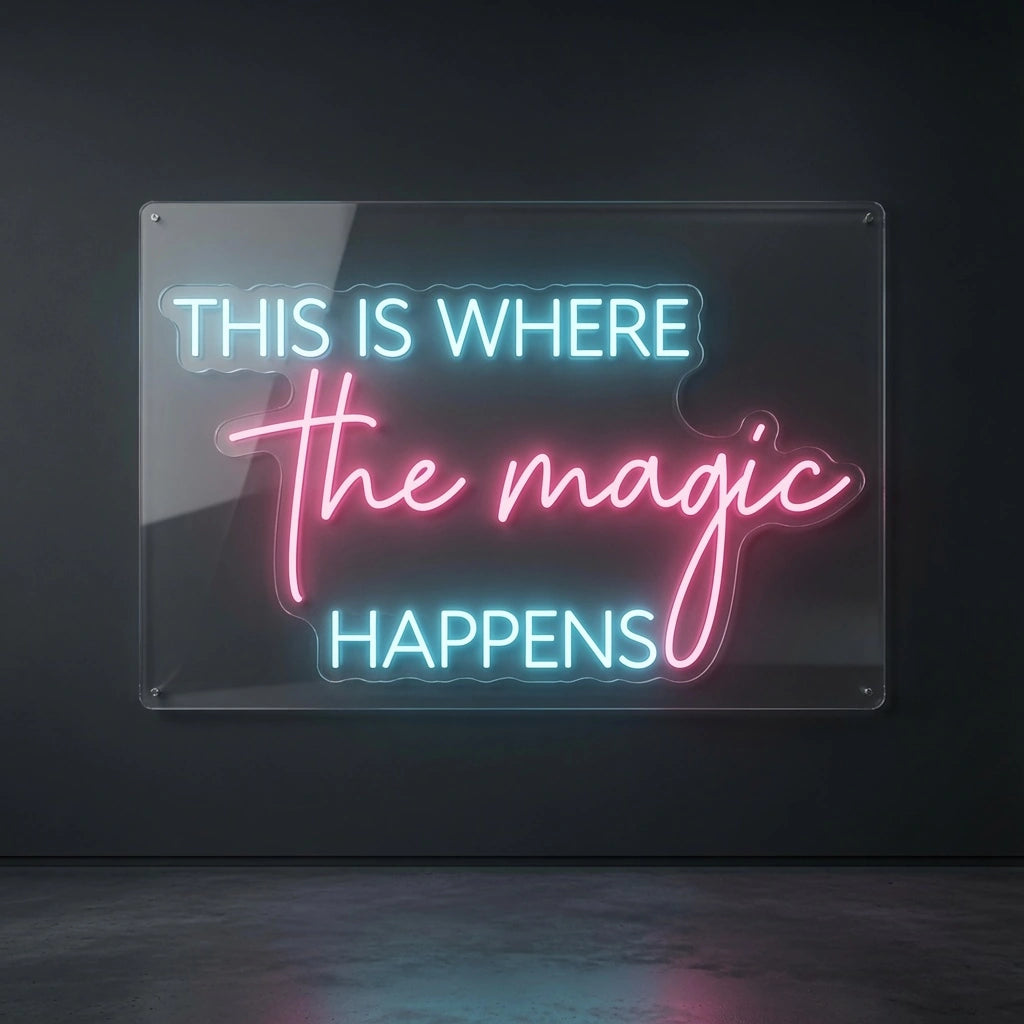 This Is Where The Magic Happens LED Neon Sign Home Wall Art - 01 Original Product Image