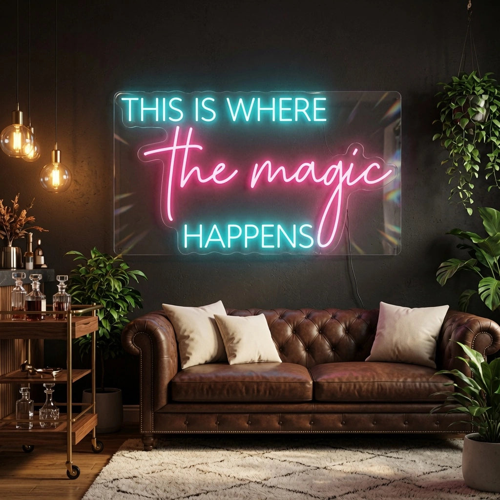 This Is Where The Magic Happens LED Neon Sign Home Wall Art - 02 High-Converting Product Image