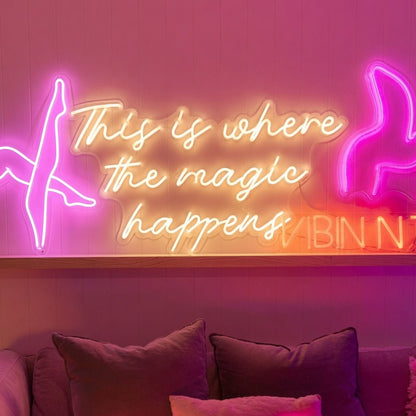 This Is Where The Magic Happens LED Neon Sign Wall Neon Sign - Shineneon