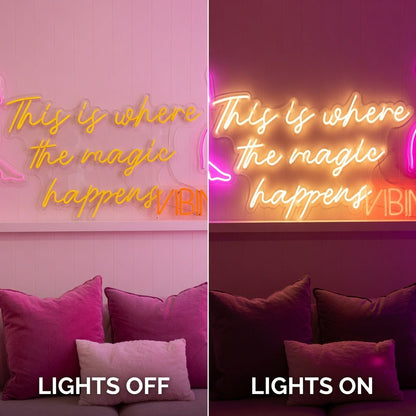 This Is Where The Magic Happens LED Neon Sign Wall Neon Sign - Shineneon
