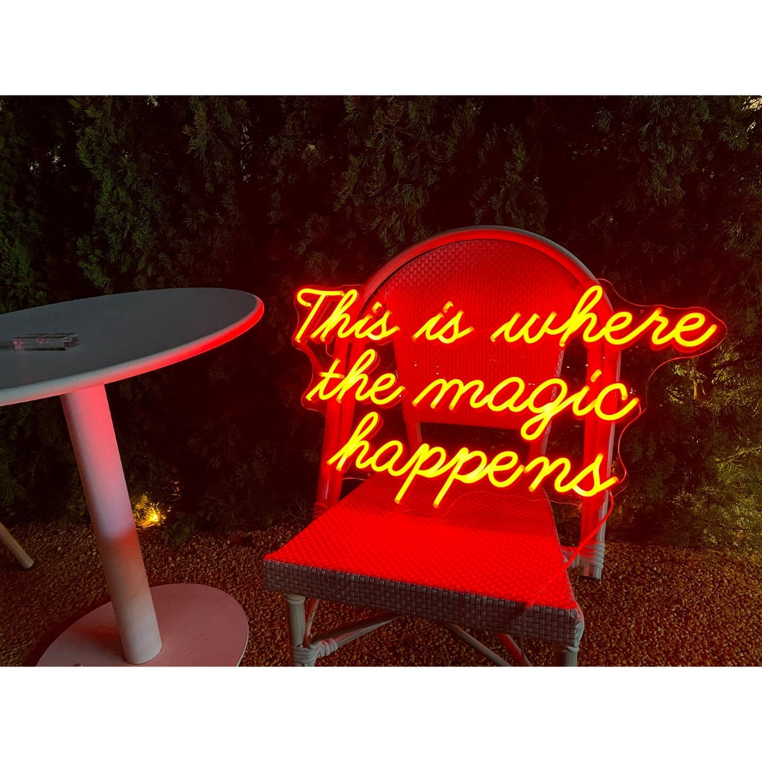 This Is Where The Magic Happens Led Sign Business Neon Sign Wall Decor