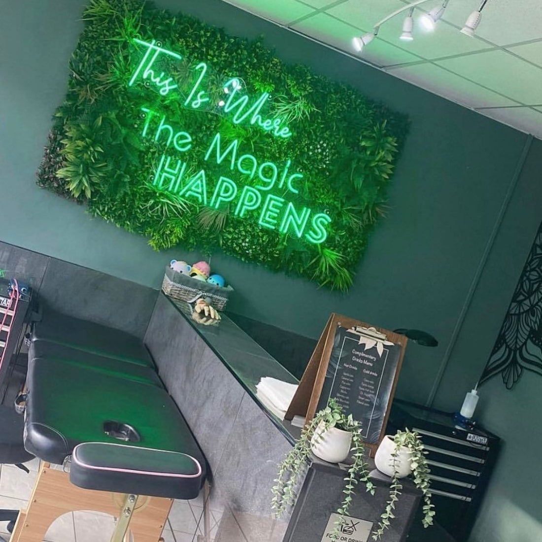 This Is Where The Magic Happens Led Sign Business Neon Signs Wall Art