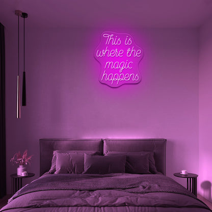 This Is Where The Magic Happens Neon Beer Sign - Shineneon