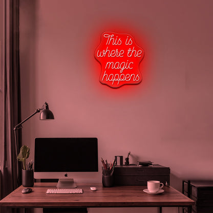 This Is Where The Magic Happens Neon Beer Sign - Shineneon
