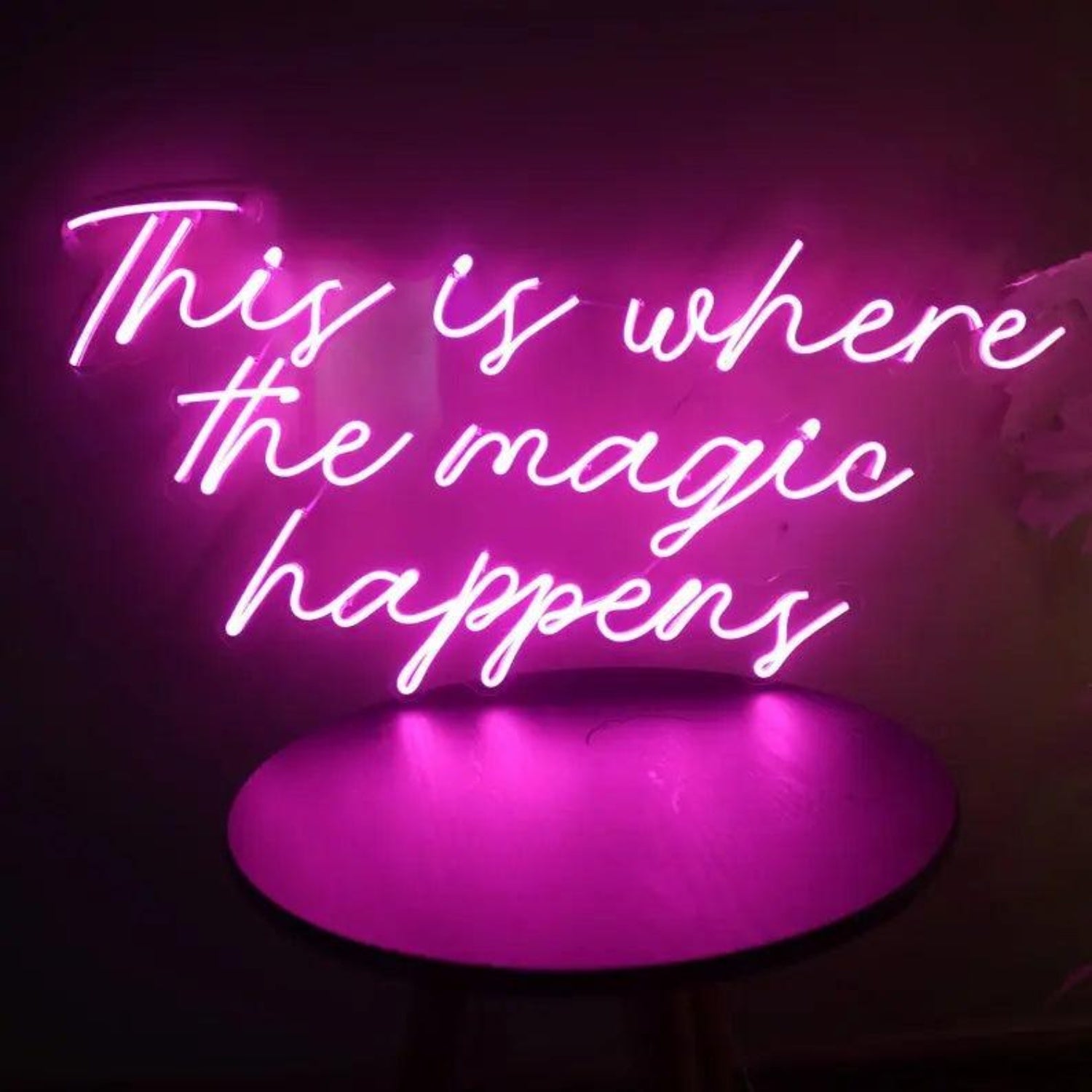 This Is Where The Magic Happens Pink Led Neon Sign For Bedroom And Cafe Decor | Shineneon