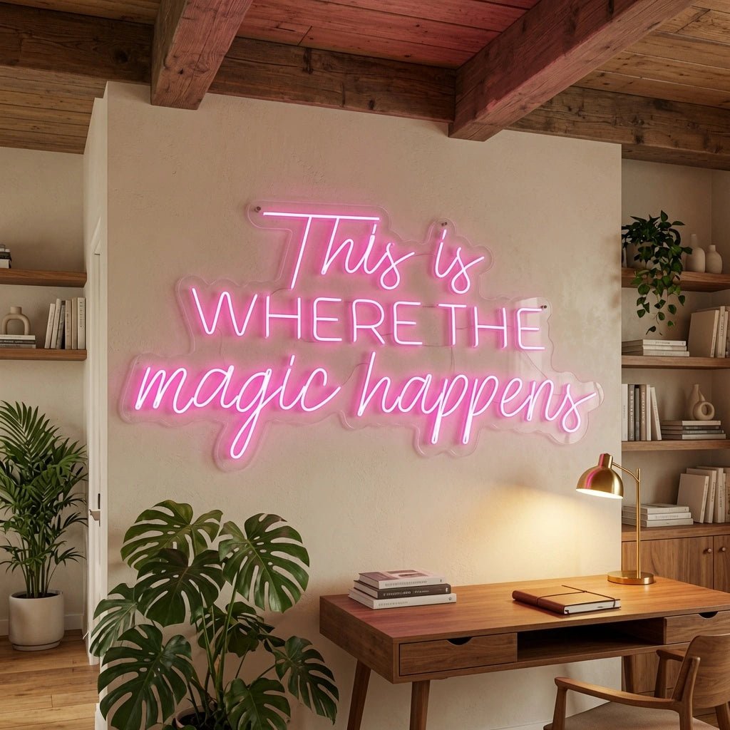 This Is Where The Magic Happens Wall Decor LED Neon Sign - Shineneon