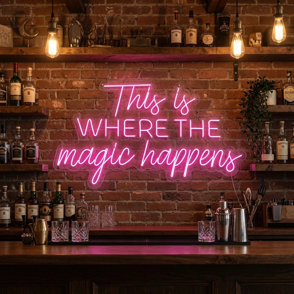 This Is Where The Magic Happens Wall Decor LED Neon Sign - Shineneon