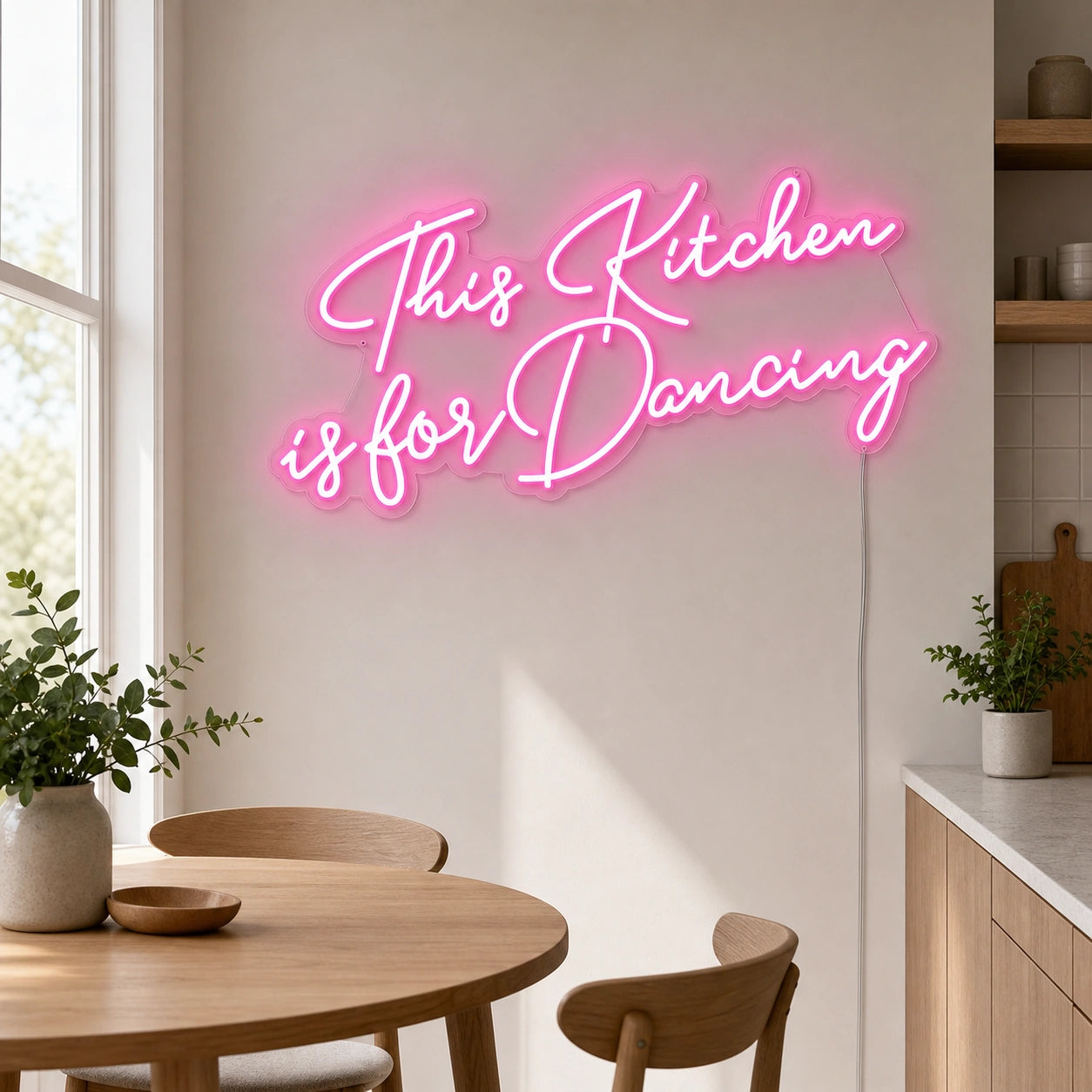 This Kitchen Is For Dancing LED Neon Sign Garage Man Cave Neon Sign real lifestyle scene