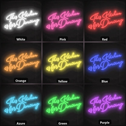This Kitchen Is For Dancing LED Neon Sign Garage Man Cave Neon Sign color grid