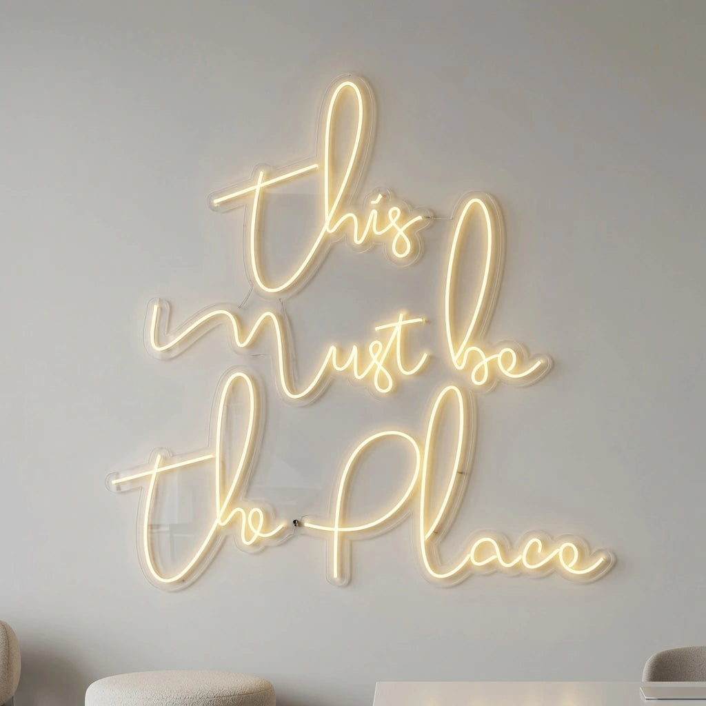 This Must Be The Place Bedroom Decor LED Neon Sign - 01 Original Product Image