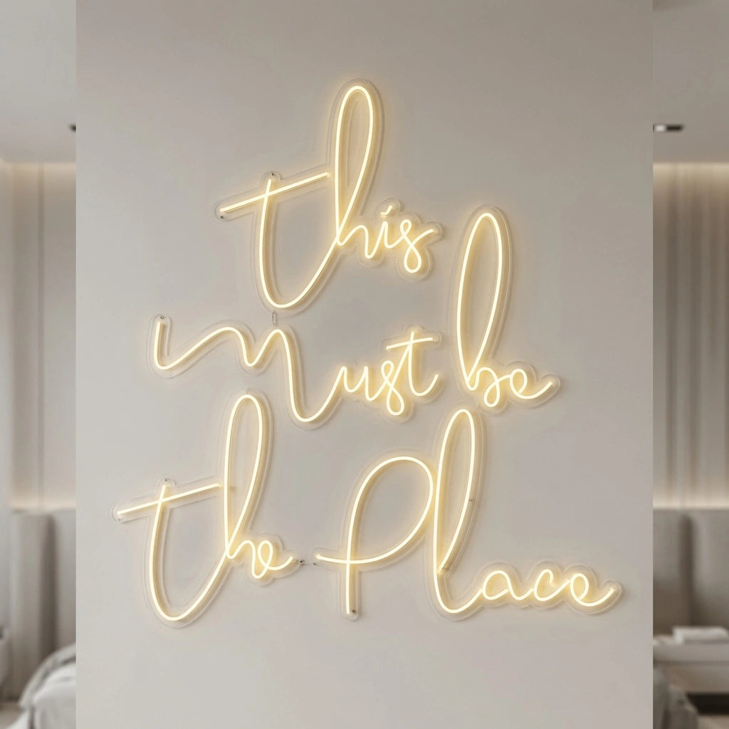 This Must Be The Place Bedroom Decor LED Neon Sign - 04 Size Image