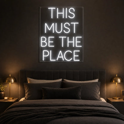 This Must Be The Place Bedroom Decor LED Neon Sign Garage Man Cave Neon Sign high-converting product image